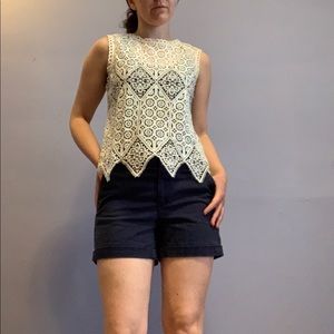 SOLD - Antropologie Deletta Lace Crochet Tank